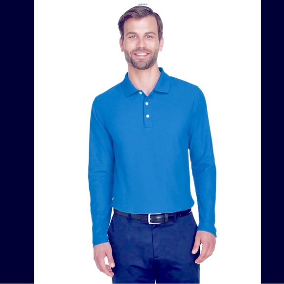 📦 Performance Long-Sleeve Polo - Picture 3 of 4